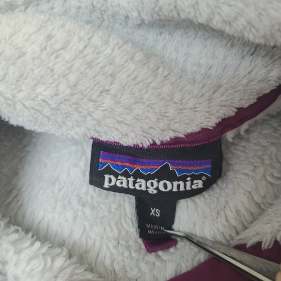 Patagonia Re-Tool Snap-T Pullover‎ Gray Purple Polartec Fleece Thermal Pro XS - Picture 6 of 9
